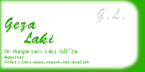 geza laki business card